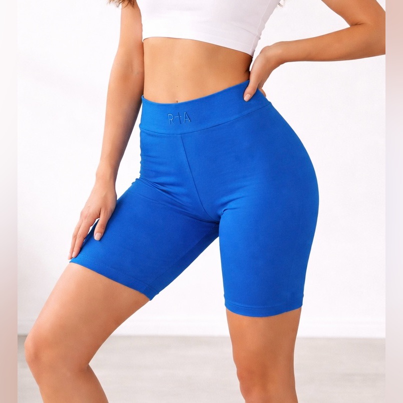 Rta Skin Blue Biker Shorts Women’s Stretch Cotton Bike Short Size Small & Medium